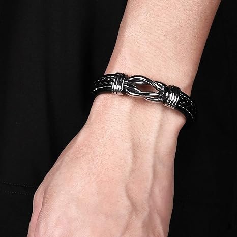 Leather Bracelet: with 1 Stunning Infinity Knot - Image 2